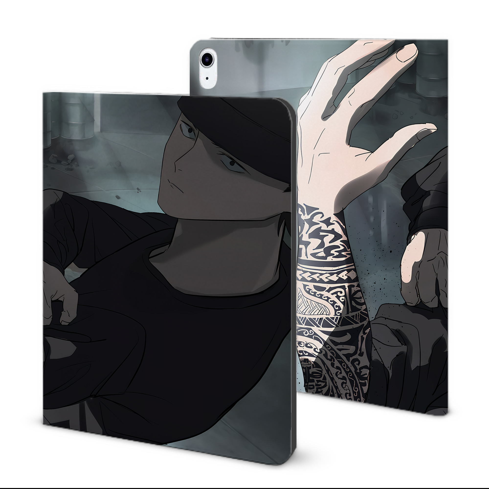（画像用） 呪術廻戦 Jujutsu Kaisen IPad ケース ブック型 PUレザー TPU 耐衝撃 軽量 薄型 ペン収納なし 全面保護 IPad 各モデル対応